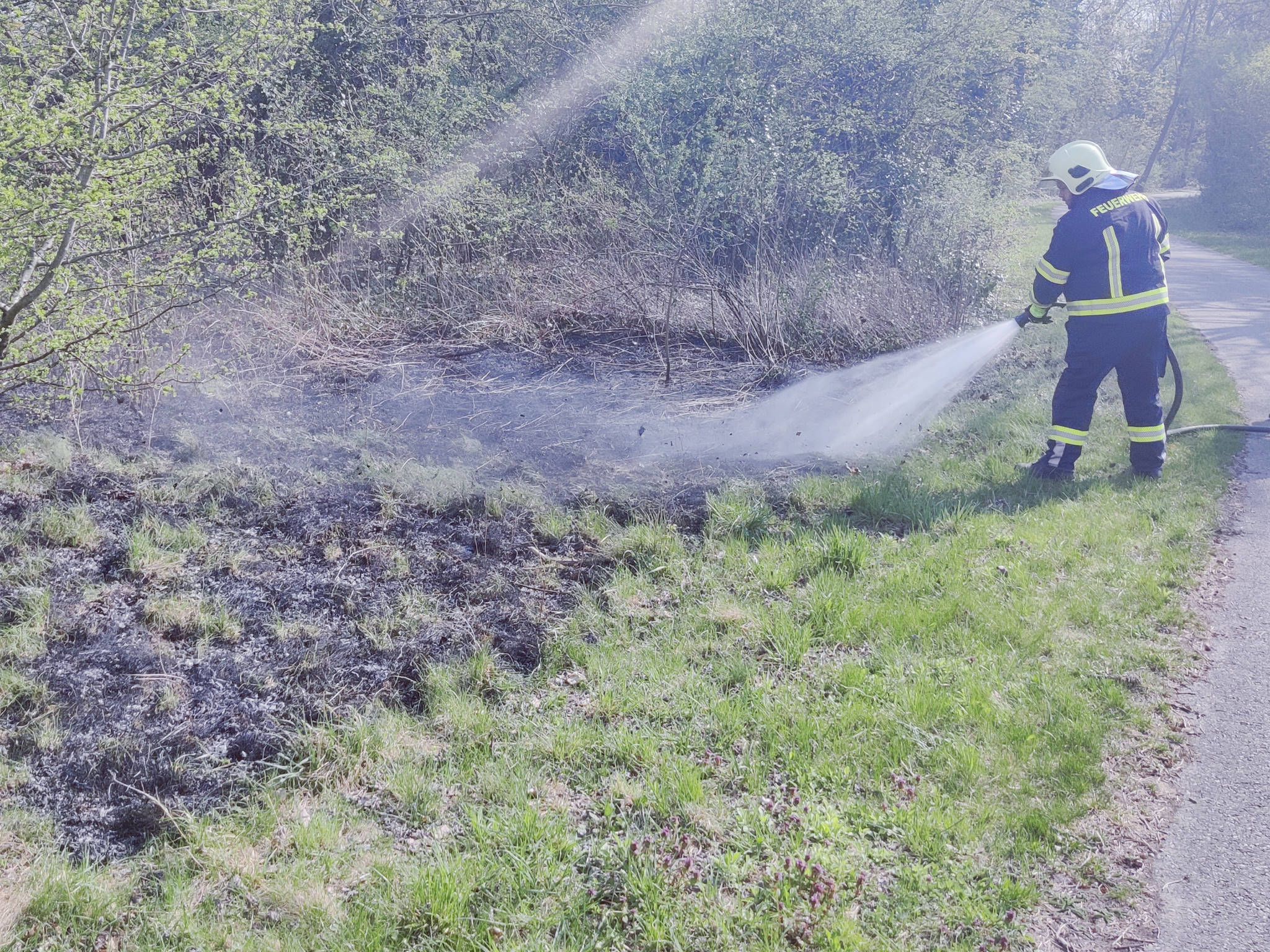 Flurbrand in der Leitha AU