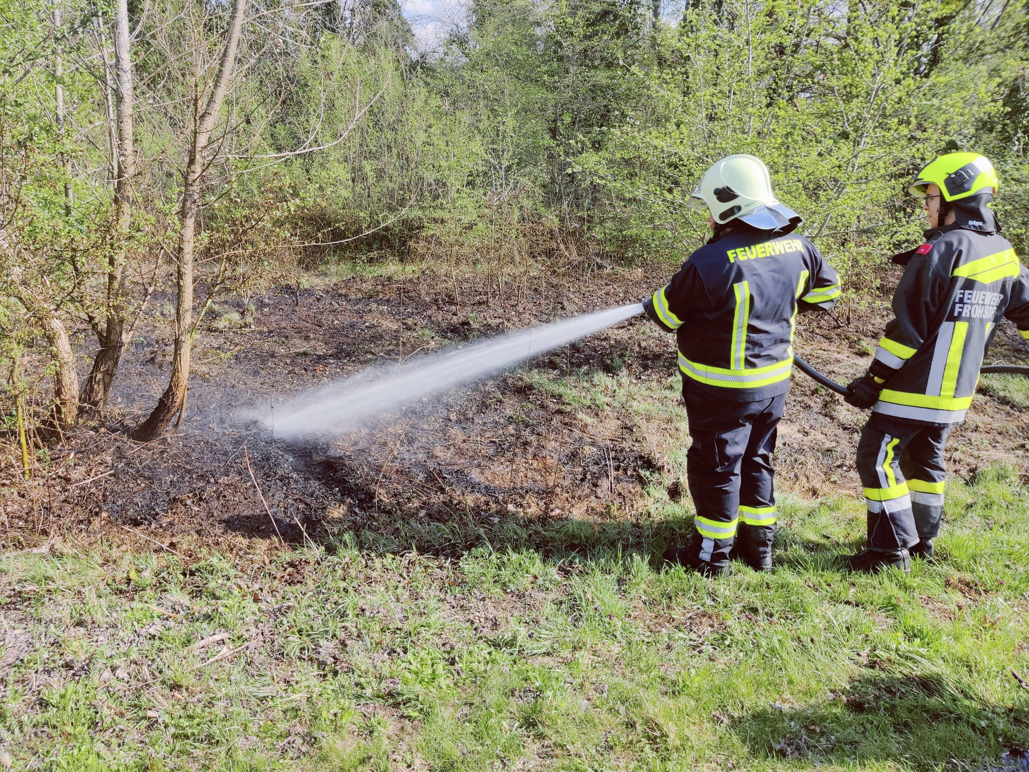 Flurbrand in der Leitha AU