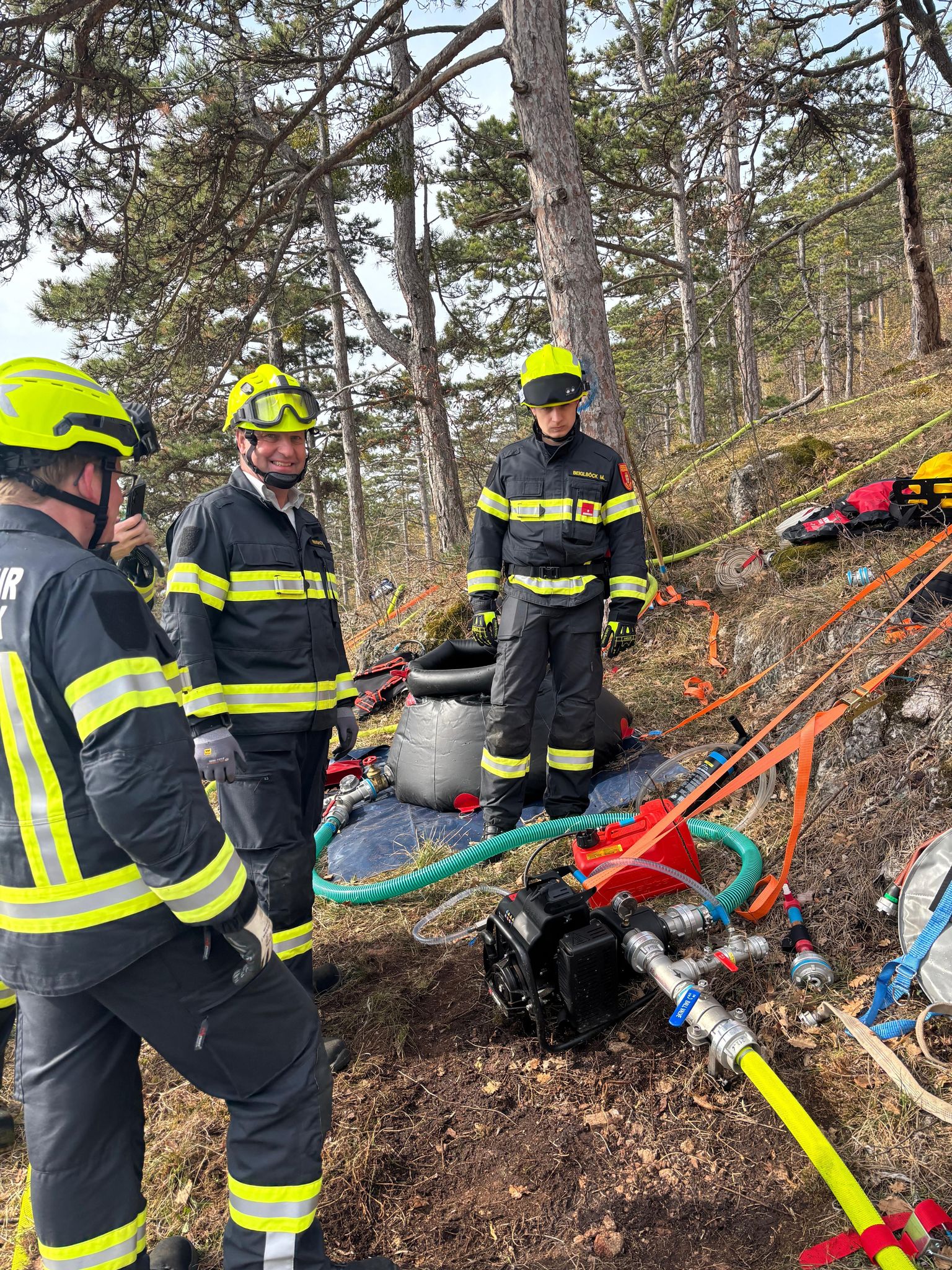 Waldbrandübung in Weikersdorf