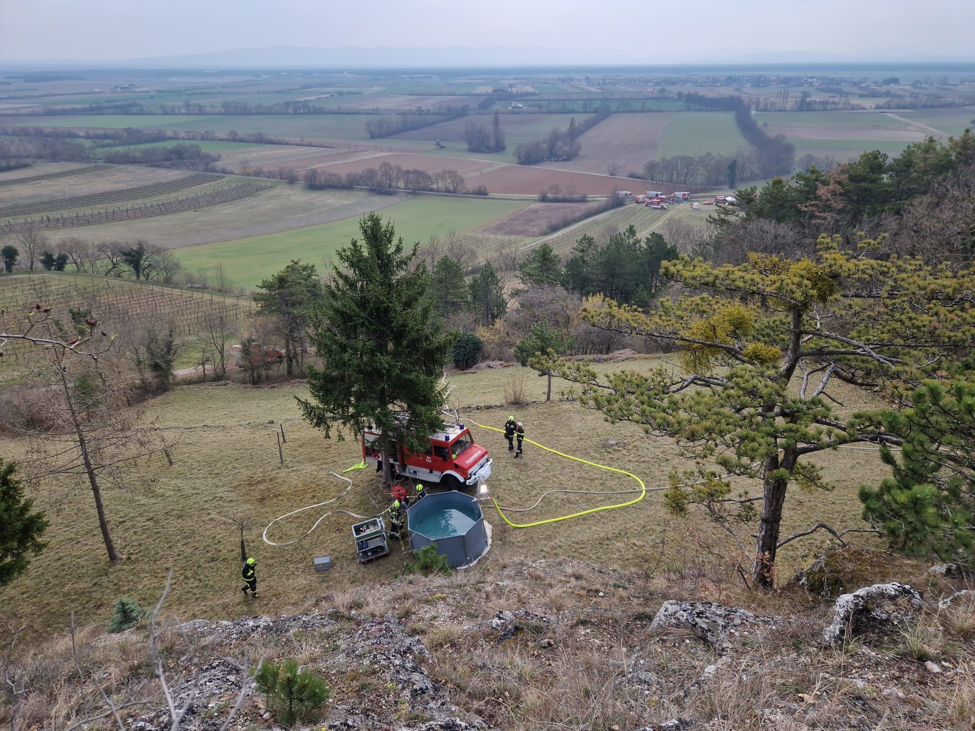 Waldbrandübung in Weikersdorf