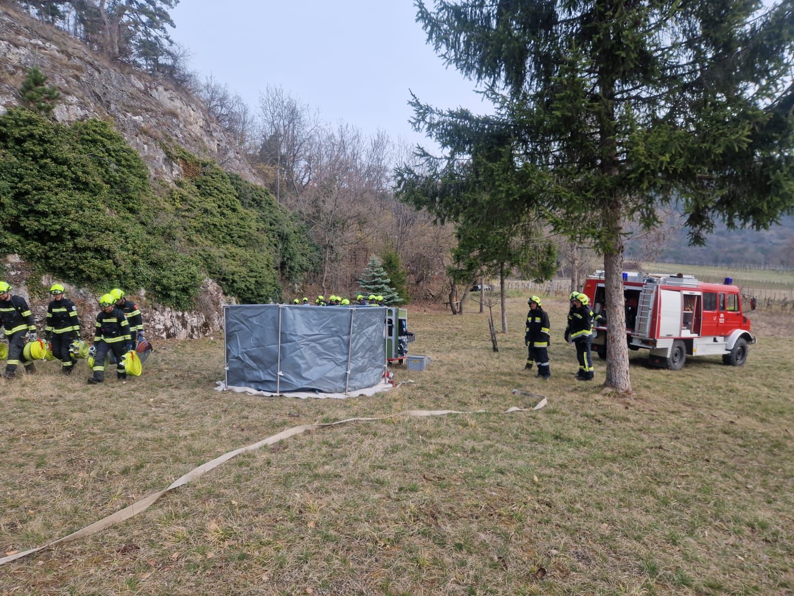 Waldbrandübung in Weikersdorf