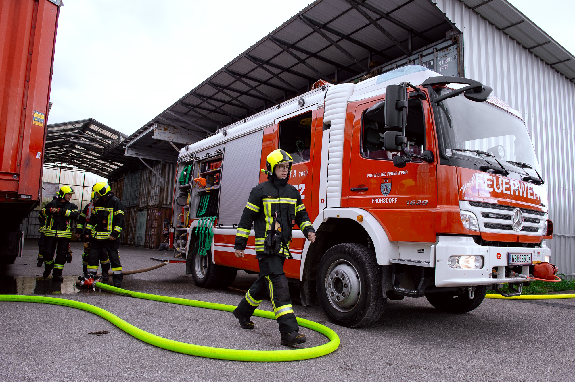 Übung der Freiwilligen Feuerwehr Frohsdorf